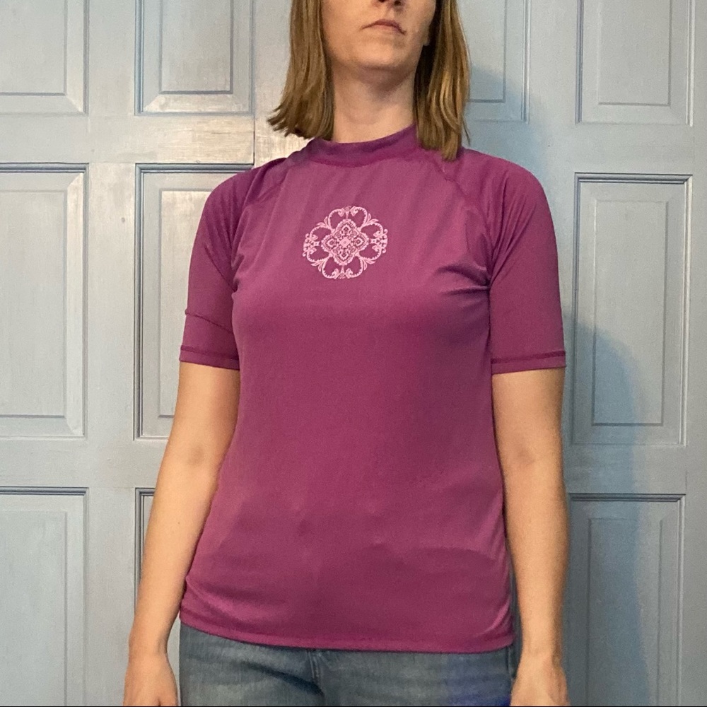 Purple swim top